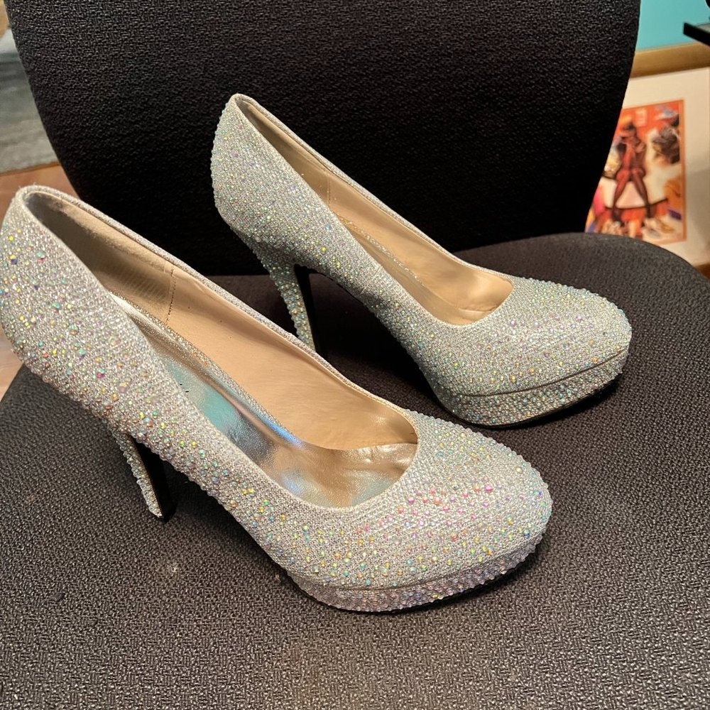 glitter platform shoes